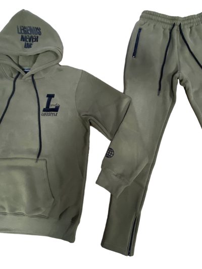 Legendary Lifestyle joggers set in Olive