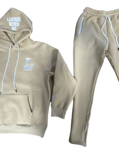 Legendary Lifestyle joggers set in Nude